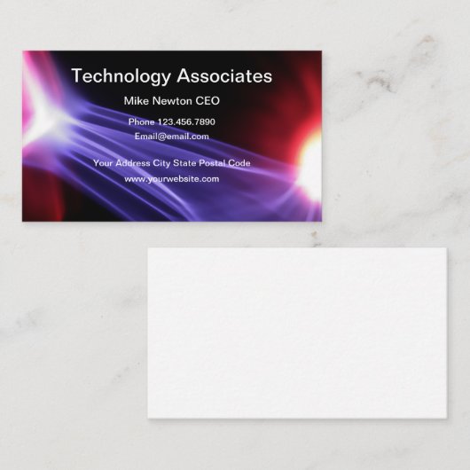 技術のテーマのカッコいいのデザイン 名刺 (正面/裏面)