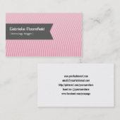 技術のブロガーのピンクの接触の名刺 名刺 (正面/裏面)