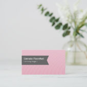 技術のブロガーのピンクの接触の名刺 名刺 (スタンド正面)