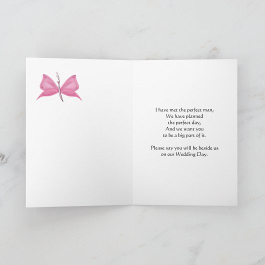 技術の一見の名誉上の新婦付添人の招待 招待状 (内部)