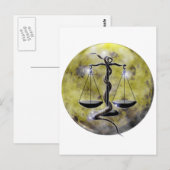 技術の地下牢の(占星術の)十二宮図天秤座 ポストカード (正面/裏面)