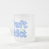 技術の常習者のビーズのデザインのギフト フロストグラスマグカップ (正面左)