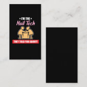 技術の美容師のギフト-おもしろいな職業冗談--を釘付けして下さい 名刺 (正面/裏面)
