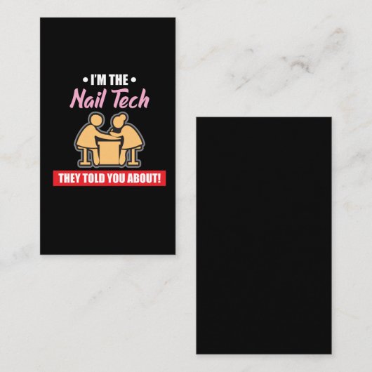 技術の美容師のギフト-おもしろいな職業冗談--を釘付けして下さい 名刺 (正面/裏面)