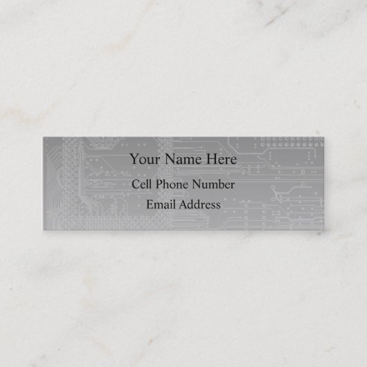 技術の話のプロフィールおよび名刺 スキニー名刺 (正面)