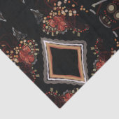 技術のDecoupageのアールデコのコラージュの花パターン2 薄葉紙 (詳細)