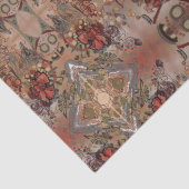 技術のDecoupageのアールデコのコラージュの花柄パターン 薄葉紙 (詳細)