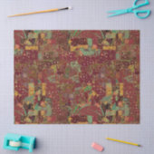 技術のDecoupage Bohoのコラージュの材料見本の深いのピンク 薄葉紙 (クラフト)