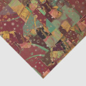 技術のDecoupage Bohoのコラージュの材料見本の深いのピンク 薄葉紙 (詳細)