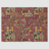 技術のDecoupage Bohoのコラージュの材料見本の深いのピンク 薄葉紙 (正面)