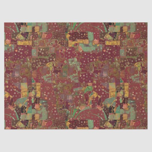 技術のDecoupage Bohoのコラージュの材料見本の深いのピンク 薄葉紙 (正面)