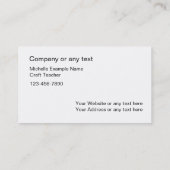 技術は名刺を分類します 名刺 (裏面)