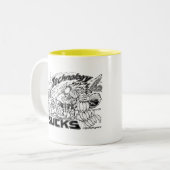 技術は猿を吸います ツートーンマグカップ (正面左)