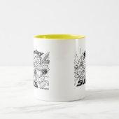 技術は猿を吸います ツートーンマグカップ (中央)