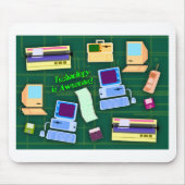 技術は素晴らしおもしろいレトロアイテムアート マウスパッド (正面)