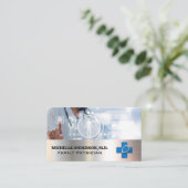 技術を使った医師 |メディカルロゴ 名刺 (スタンド正面)