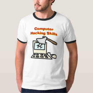技術を切り刻むコンピュータ Tシャツ