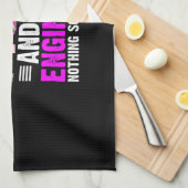 技術を母と技術者に任せる キッチンタオル (四つ折り)