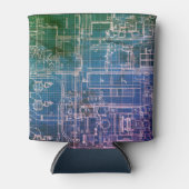 技術エンジニアの設計図 缶クーラー (正面)