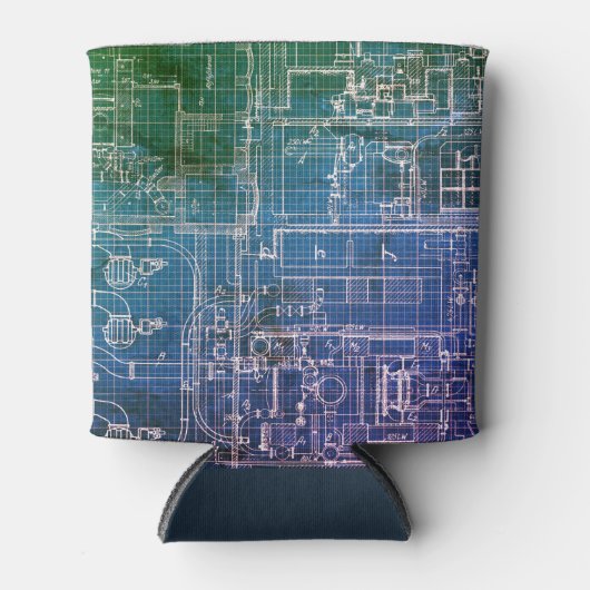 技術エンジニアの設計図 缶クーラー (正面)