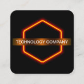 技術カッコいいテーマユニーク名刺 スクエア名刺 (正面)