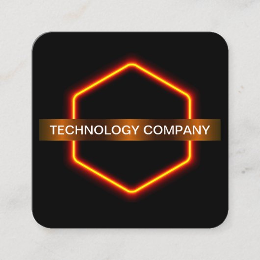 技術カッコいいテーマユニーク名刺 スクエア名刺 (正面)