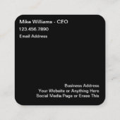 技術カッコいいテーマユニーク名刺 スクエア名刺 (裏面)