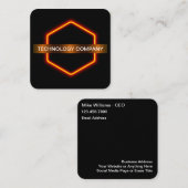 技術カッコいいテーマユニーク名刺 スクエア名刺 (正面/裏面)