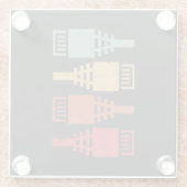 技術ギークネットワークエンジニアLANパーティー ガラスコースター (裏面)