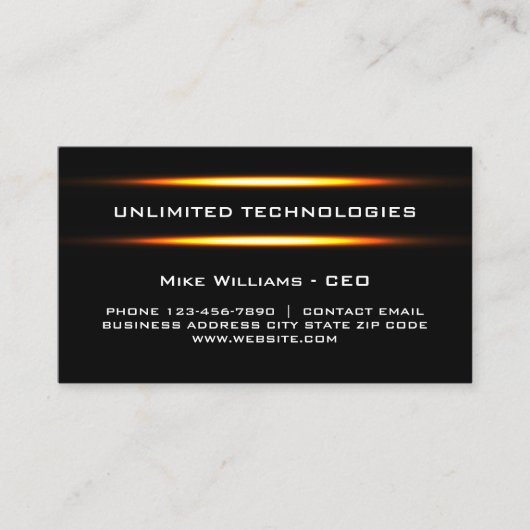 技術クール名刺デザイン 名刺 (正面)