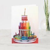 "技術ケーキ"の写真撮影のバースデー・カード カード (正面)
