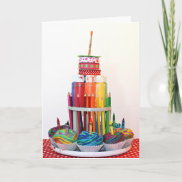 "技術ケーキ"の写真撮影のバースデー・カード カード