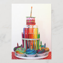 "技術ケーキ"の誕生日のパーティの招待状 招待状