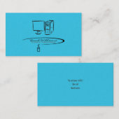 技術サポートか修理名刺(青い版) 名刺 (正面/裏面)