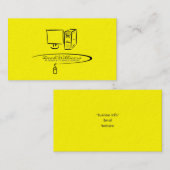 技術サポートか修理名刺(黄色い版) 名刺 (正面/裏面)