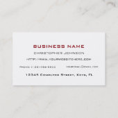 技術サポートのコンピュータ業界カード 名刺 (裏面)