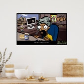 技術サポート"あなたは愚か間抜けな、男！" ポスター (キッチン)