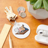 技術サポー吹トのバブル キーホルダー