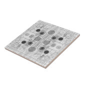 技術スケッチ計画ホワイトデザイン タイル (側面)