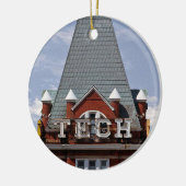 技術タワーのクリスマスのオーナメント セラミックオーナメント (左)