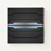技術デザイン(青の光彩とタイトカスタムル付き) ノートブック (裏面)