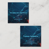 技術デジタルスタートアップエレガントクリエイティブ スクエア名刺 (正面/裏面)