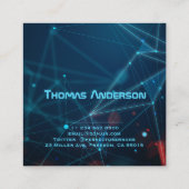 技術デジタルスタートアップエレガントクリエイティブ スクエア名刺 (裏面)