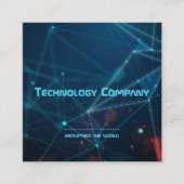 技術デジタルスタートアップエレガントクリエイティブ スクエア名刺 (正面)