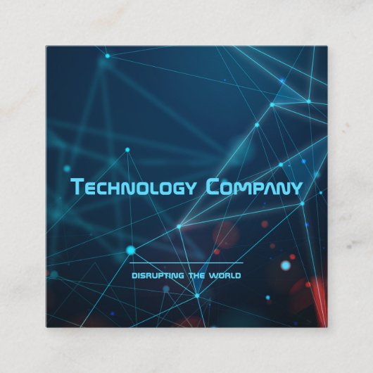 技術デジタルスタートアップエレガントクリエイティブ スクエア名刺 (正面)