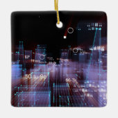 技術デジタル都市 セラミックオーナメント (正面)