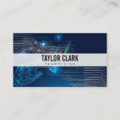 技術ノードとグラフの背景 名刺 (正面)