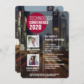 技術ビジネス会議招待状 招待状 (正面/裏面)