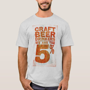 技術ビール酒飲み私達は5%才です Tシャツ