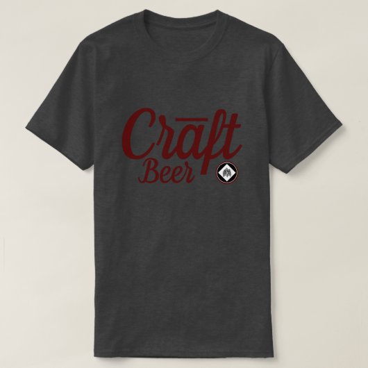 技術ビール-ホツプの記号Ver.2バーガンディ Tシャツ (デザイン正面)